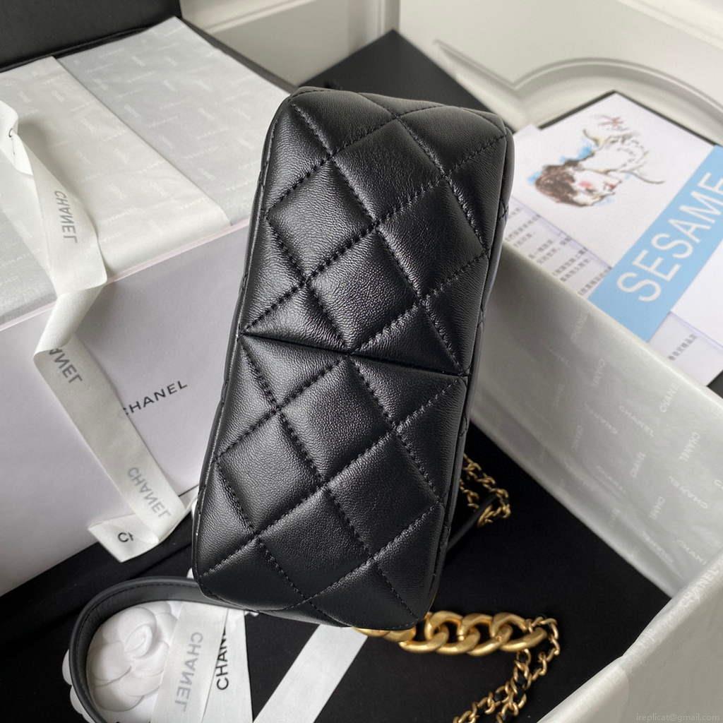 Chanel AS3111 Hobo Small Handbag Lambskin Black