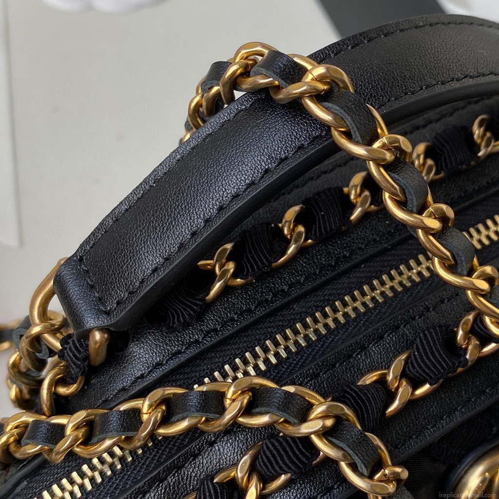Chanel AP2669 Clutch with Chain Nylon Bag Black