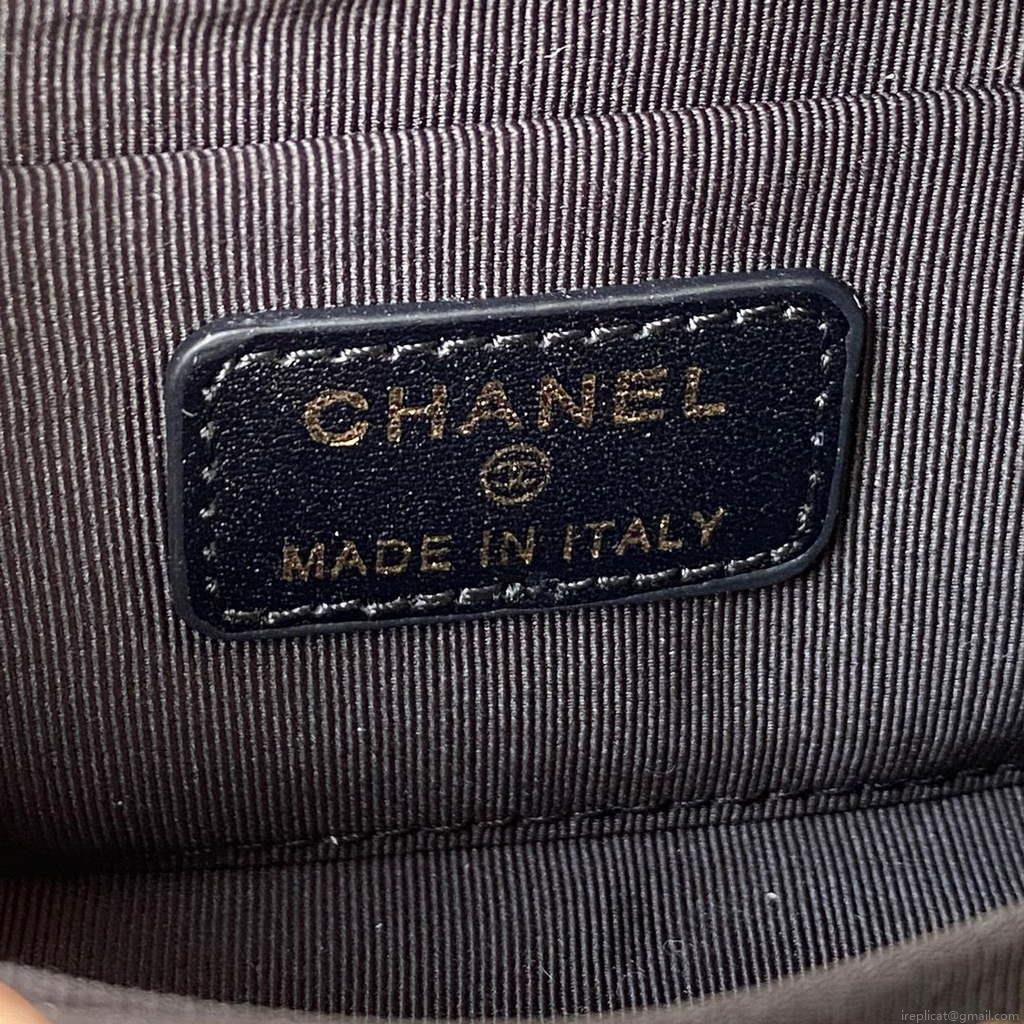 Chanel AP2669 Clutch with Chain Nylon Bag Black