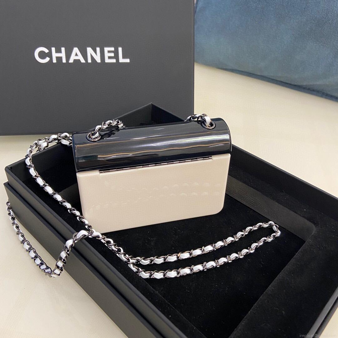 Chanel AS2534 Acrylic Mini Flap Bag White and Black
