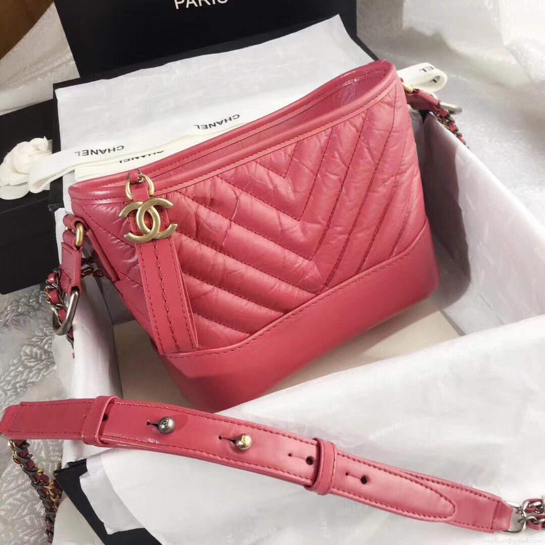 Chanel AS0865 Chanel’s Gabrielle Small Hobo Bag V gird Pulm Smooth Calfskin