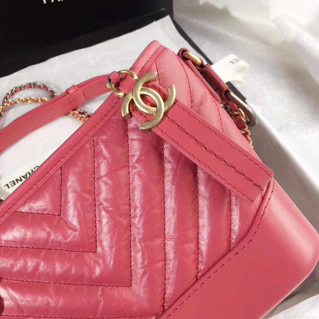 Chanel AS0865 Chanel’s Gabrielle Small Hobo Bag V gird Pulm Smooth Calfskin