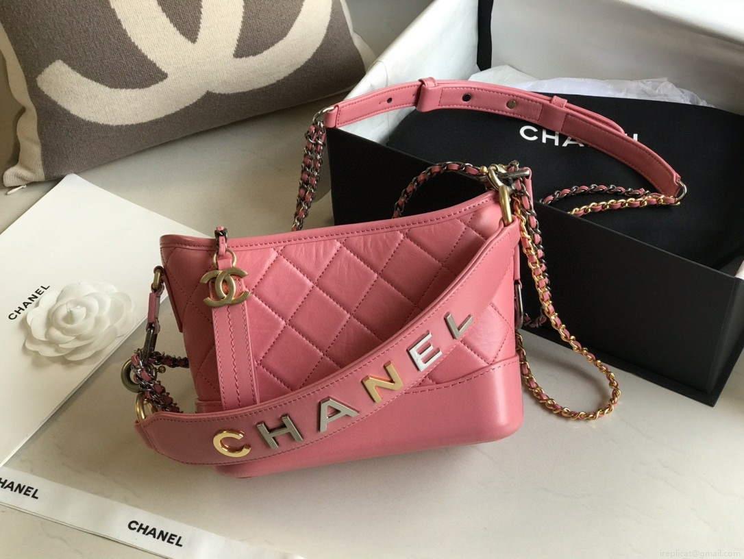 Chanel AS0865 Chanel’s Gabrielle Small Hobo Bag Pink Smooth Calfskin