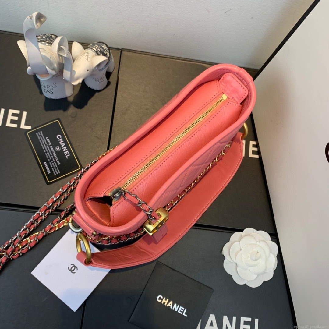 Chanel AS0865 Chanel’s Gabrielle Small Hobo Bag Pink Smooth Calfskin