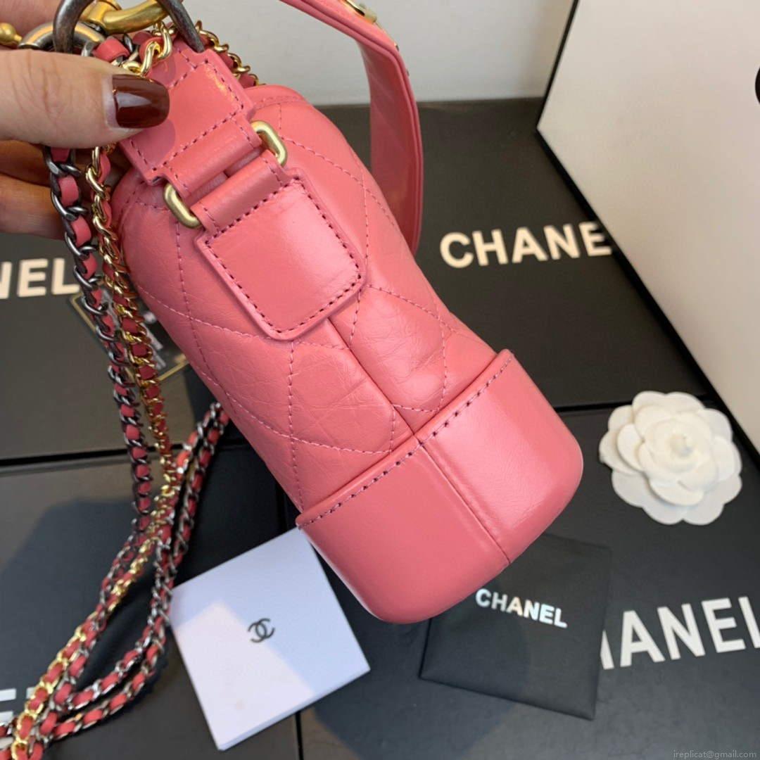 Chanel AS0865 Chanel’s Gabrielle Small Hobo Bag Pink Smooth Calfskin