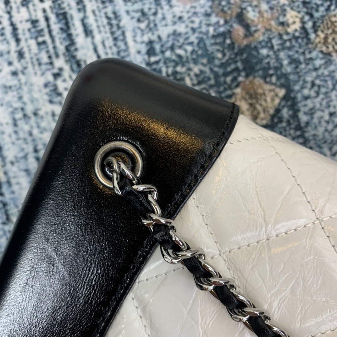 Chanel A94485 Gabrielle Backpack White and Black