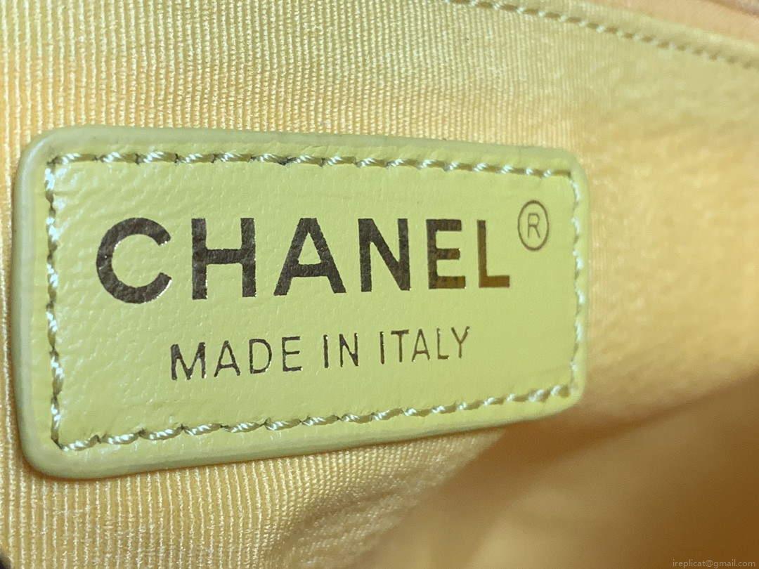 Chanel AS3206 Small Flap bag lambskin gold Yellow