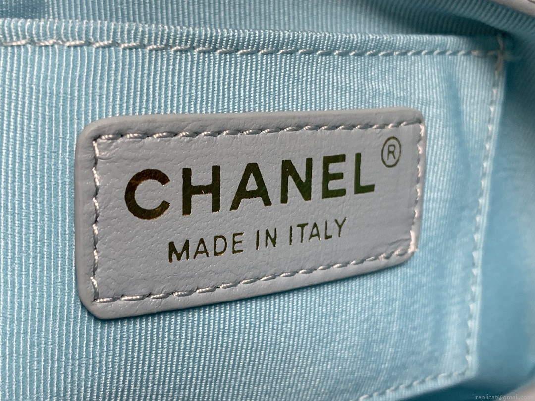 Chanel AS3205 Mini Flap bag lambskin gold Blue