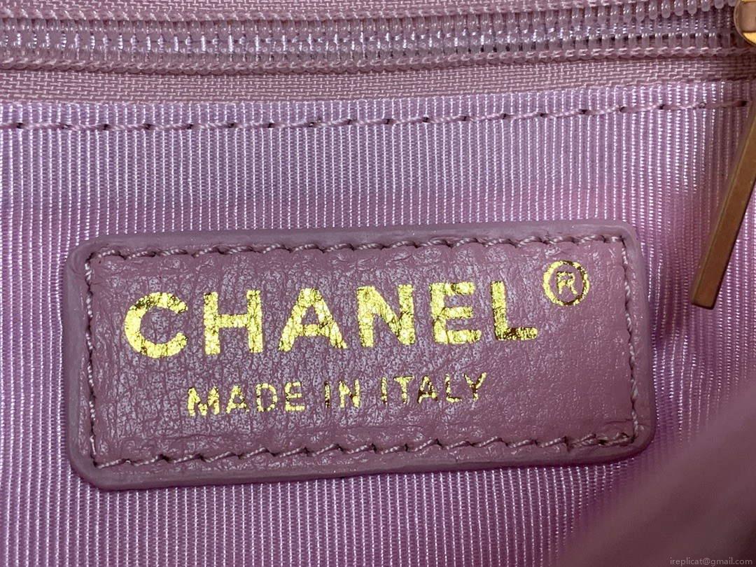 Chanel AS3205 Mini Flap bag lambskin gold Pink