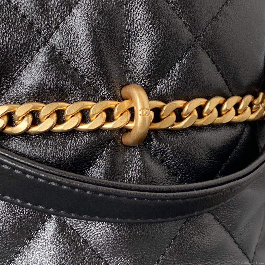Chanel Bucket Bag Lambskin AS3116 Black