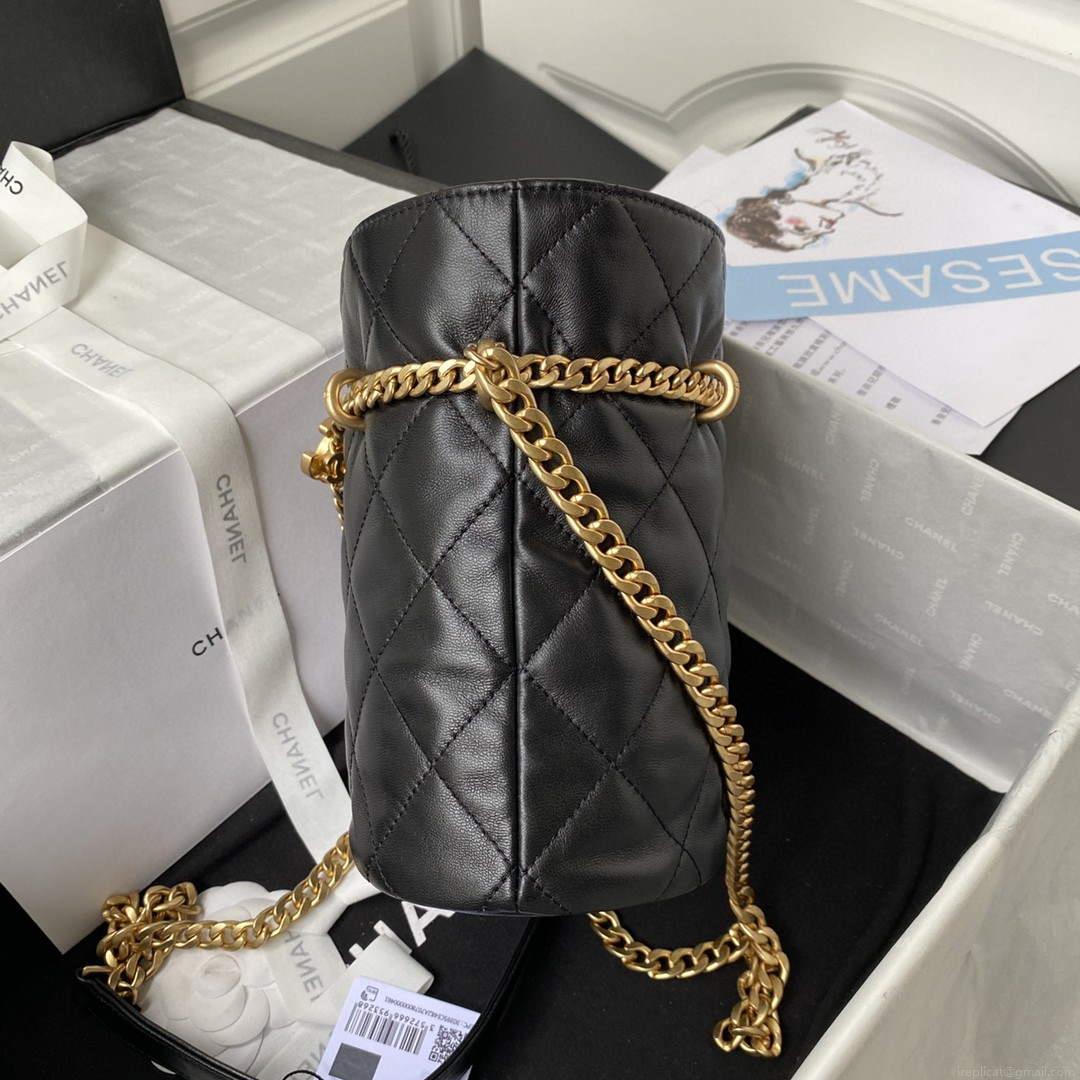 Chanel Bucket Bag Lambskin AS3116 Black