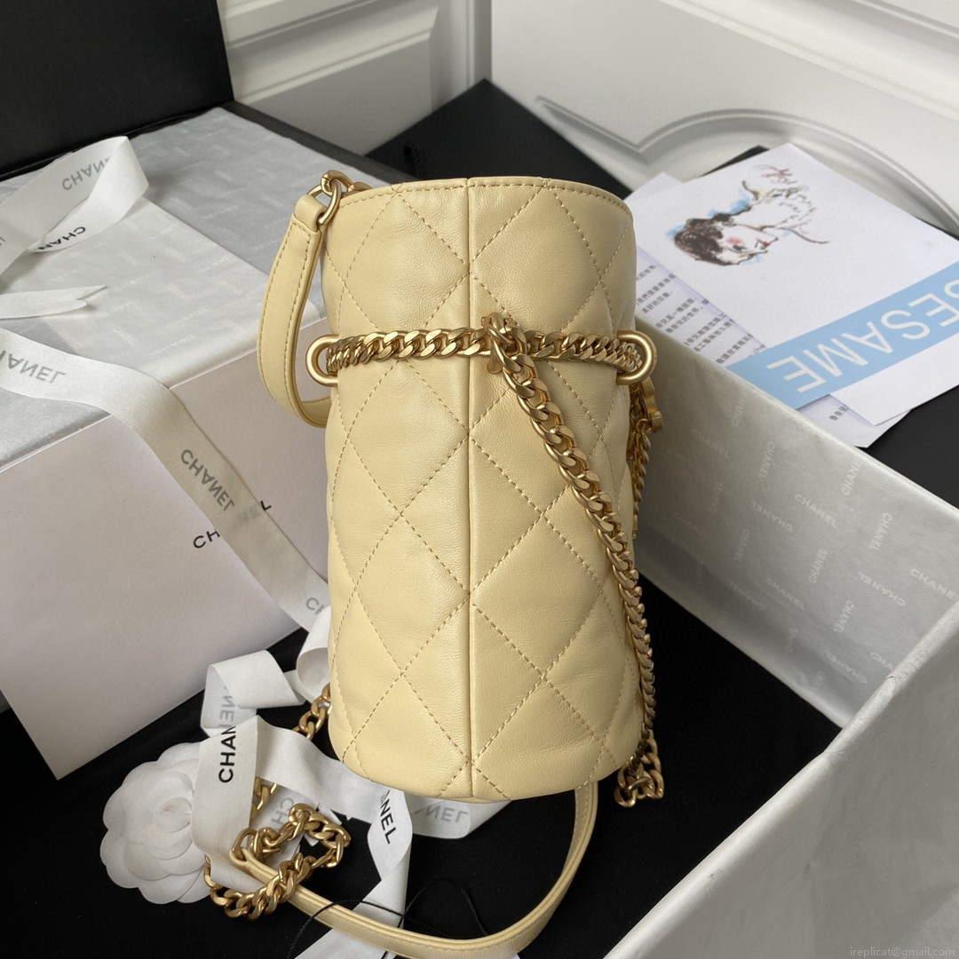 Chanel Bucket Bag Lambskin AS3116 Yellow