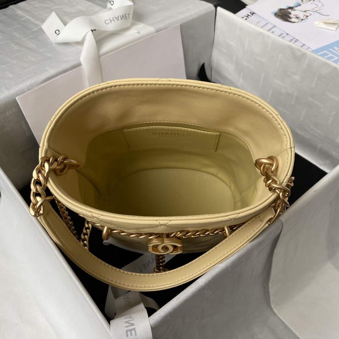 Chanel Bucket Bag Lambskin AS3116 Yellow