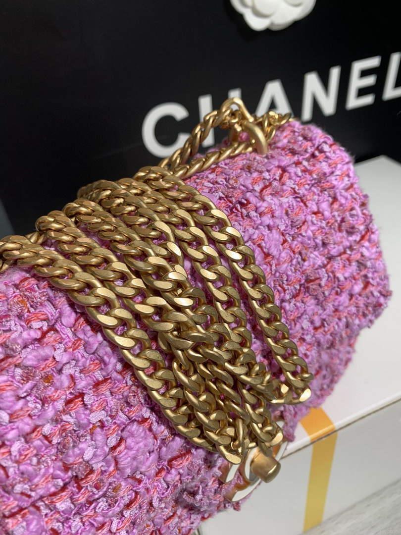 Chanel AS1116 Mini Flap bag 18cm Tweed Pink