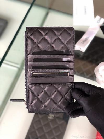 Chanel AP1422 Chanel phone card holder Lambskin Black