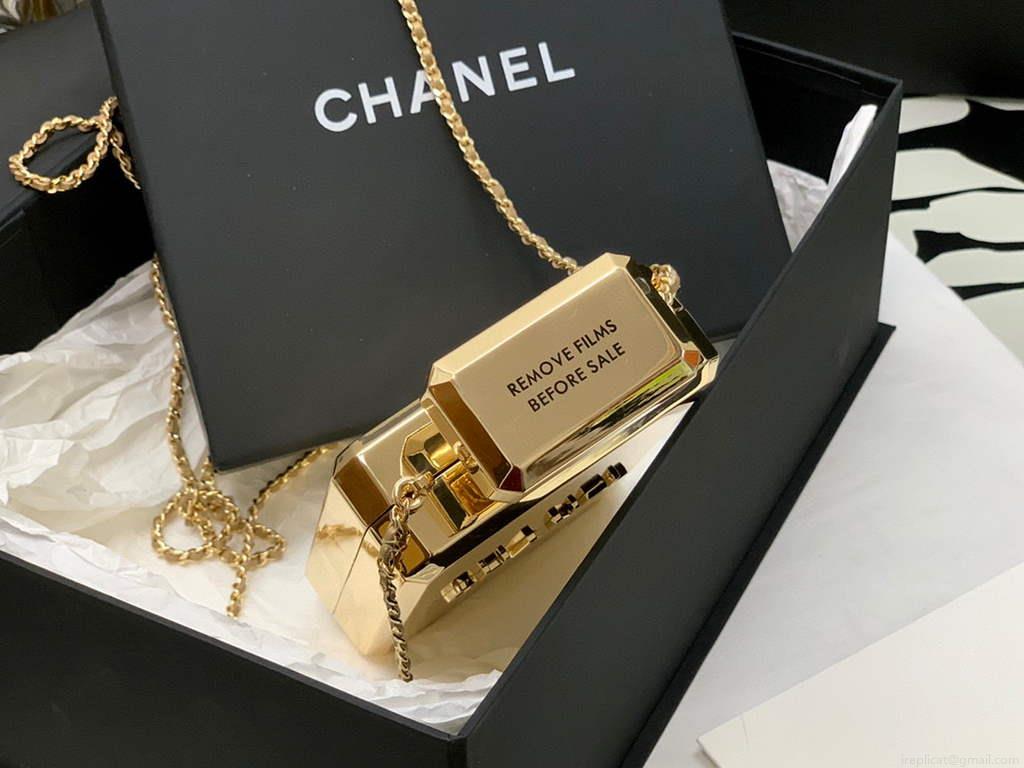 Chanel AS3264 Evening Bag Metal Gold