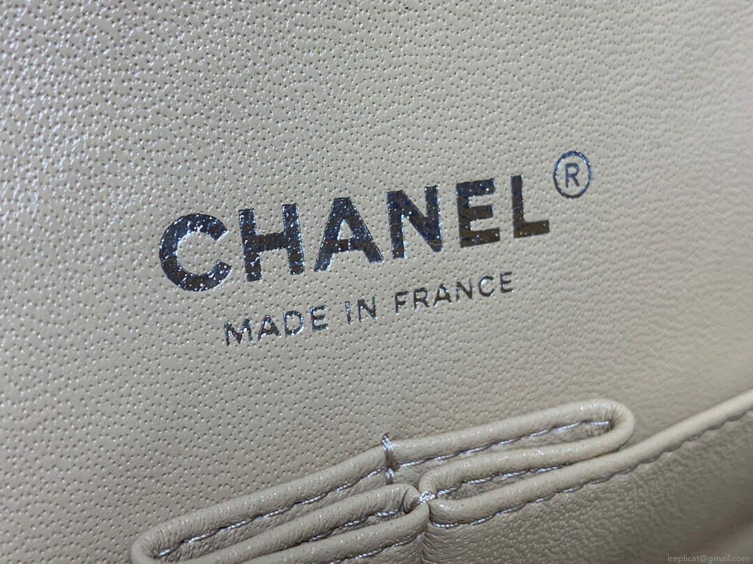 Chanel A01112 Flap Handbag Classic bag Grained shiny Calfskin gold Tan