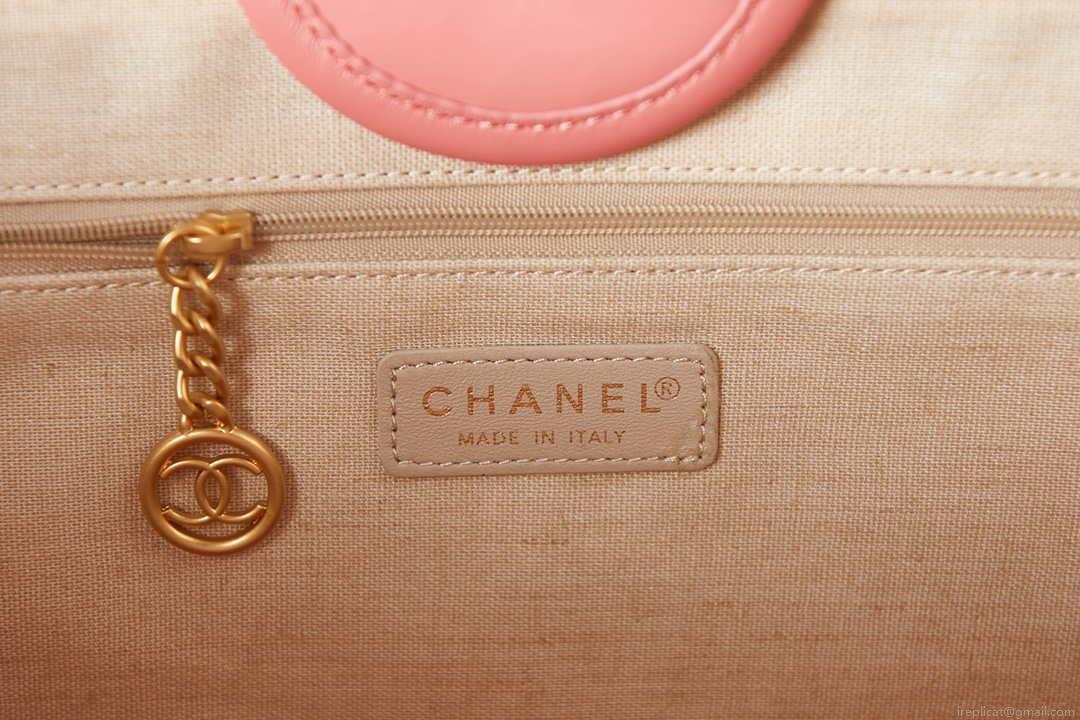 Chanel A66941 Large Shopping Bag Calfskin Coral Pink