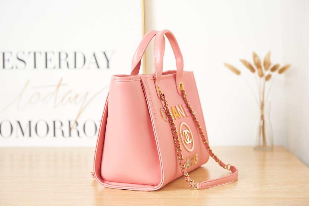 Chanel AS3257 Small Shopping Bag Calfskin Core Pink