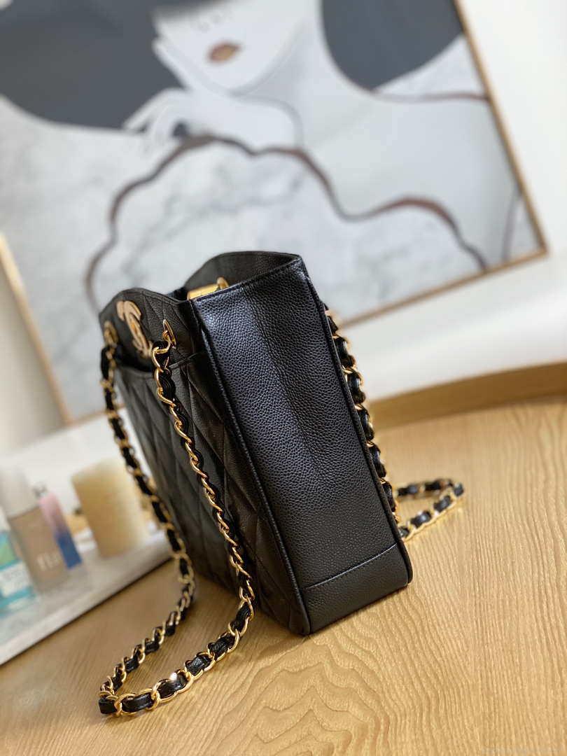 Chanel Vintage A97 Medium Shopping Bag Calfskin Black