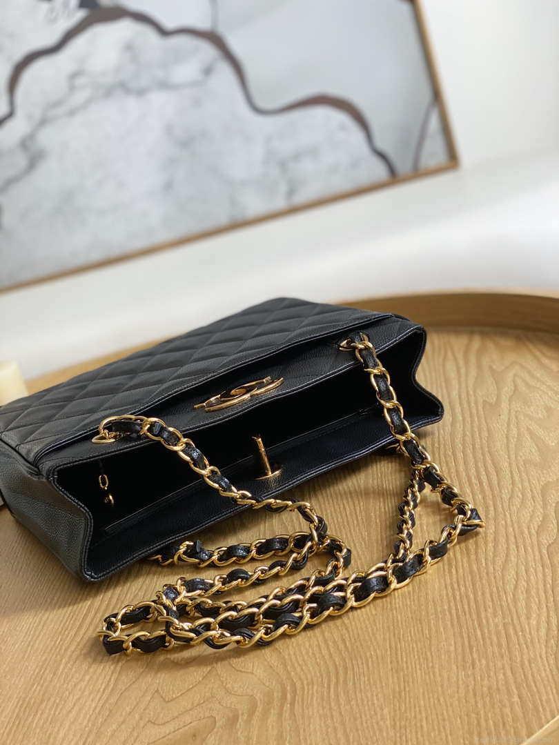 Chanel Vintage A97 Medium Shopping Bag Calfskin Black