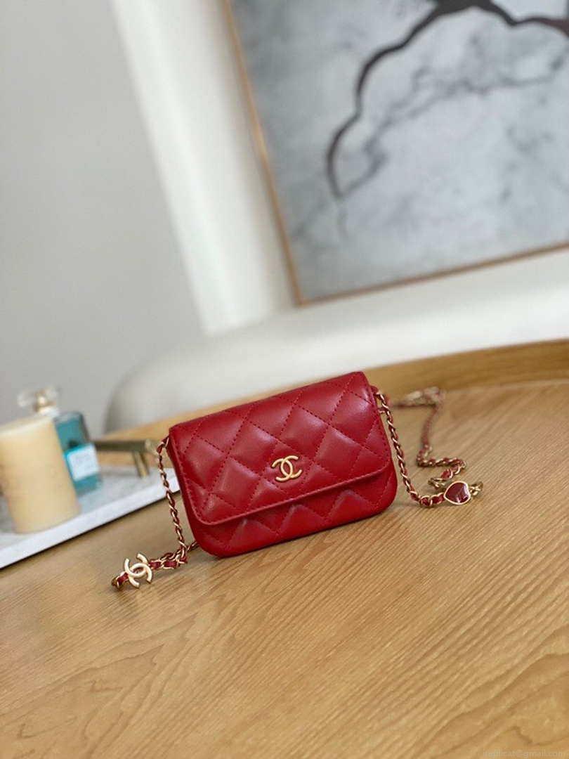 Chanel AP3036 Clutch With Chain lambskin Red