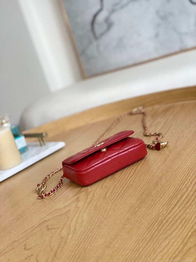 Chanel AP3036 Clutch With Chain lambskin Red