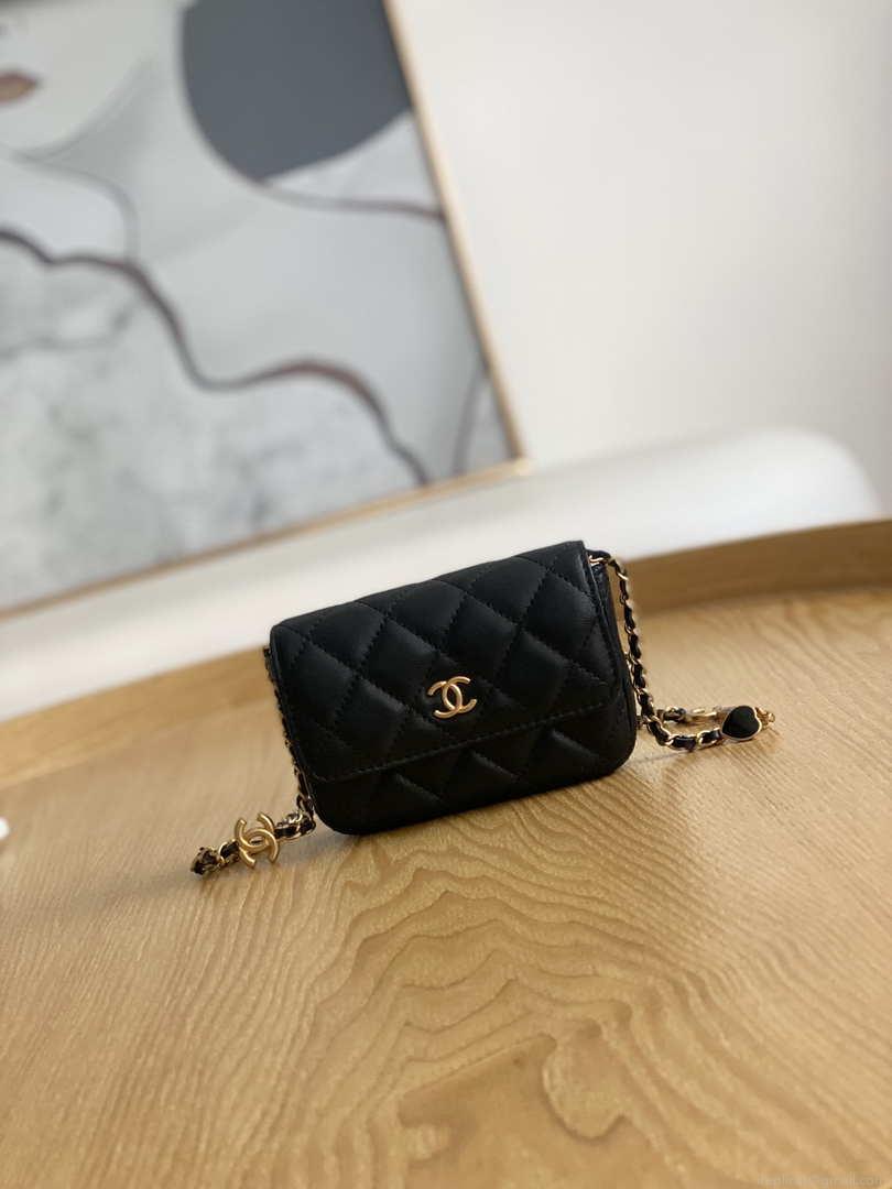 Chanel AP3036 Clutch With Chain lambskin Black