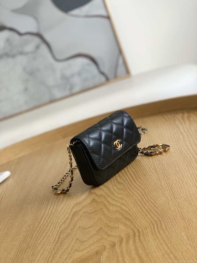 Chanel AP3036 Clutch With Chain lambskin Black