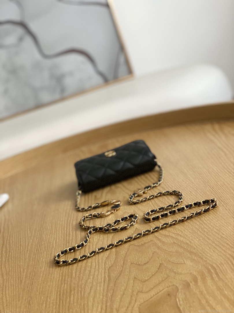 Chanel AP3036 Clutch With Chain lambskin Black