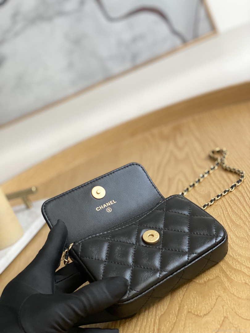 Chanel AP3036 Clutch With Chain lambskin Black