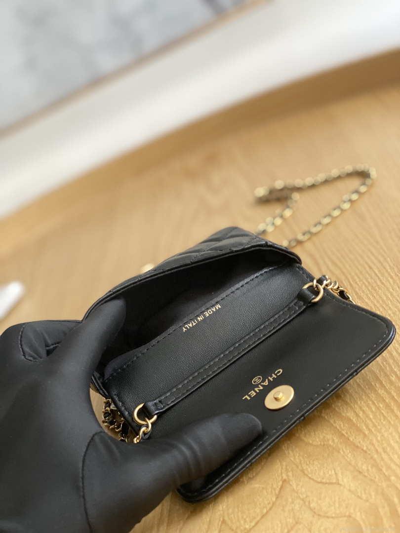Chanel AP3036 Clutch With Chain lambskin Black