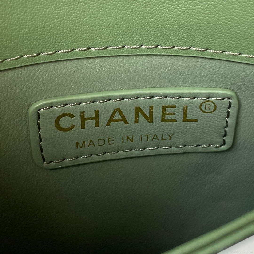 Chanel Small Flap Bag With top Handle Calfskin CC AS2680 Green