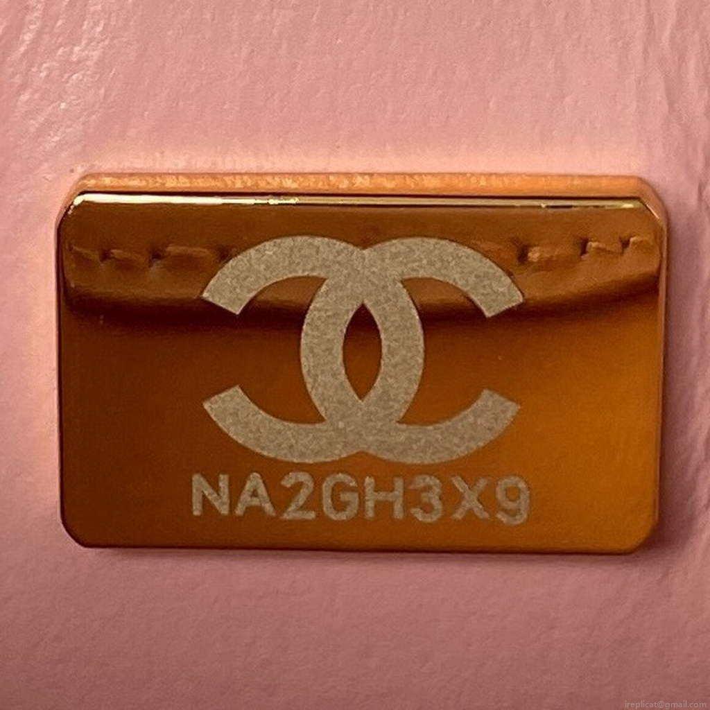 Chanel CC AS2681 Flap Bag With top Handle Calfskin Pink