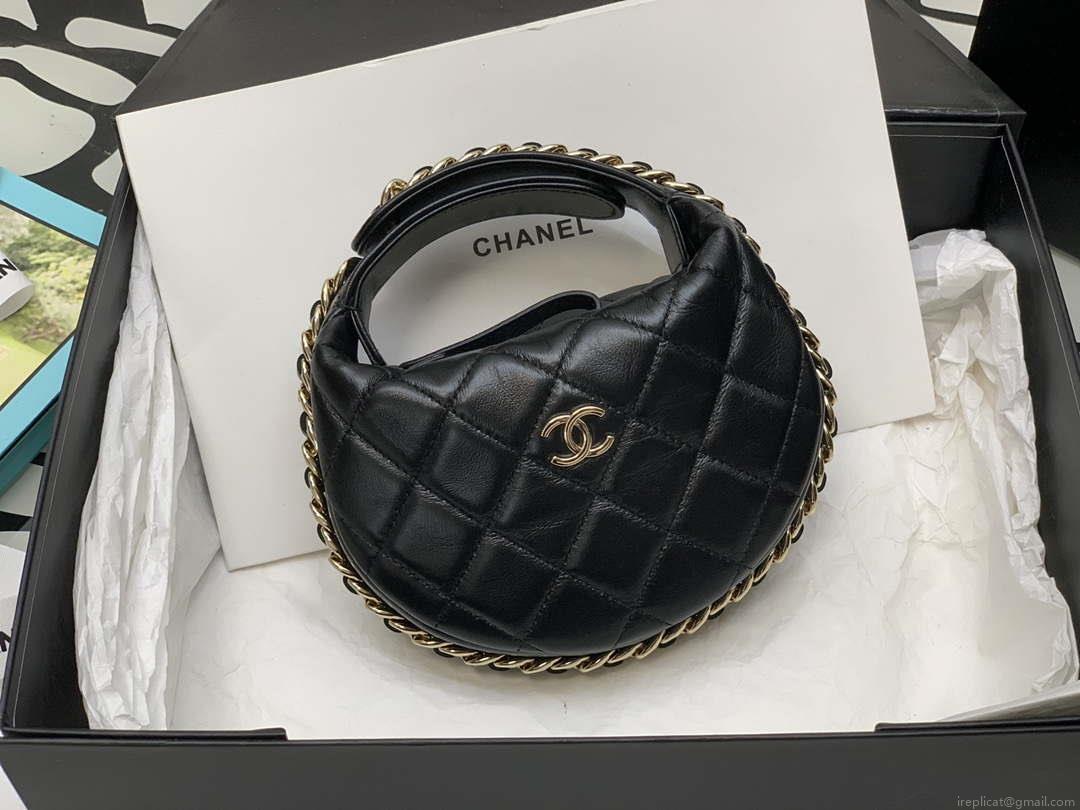 Chanel AP3095 Pouch Lambskin & Gold-Tone Metal Black