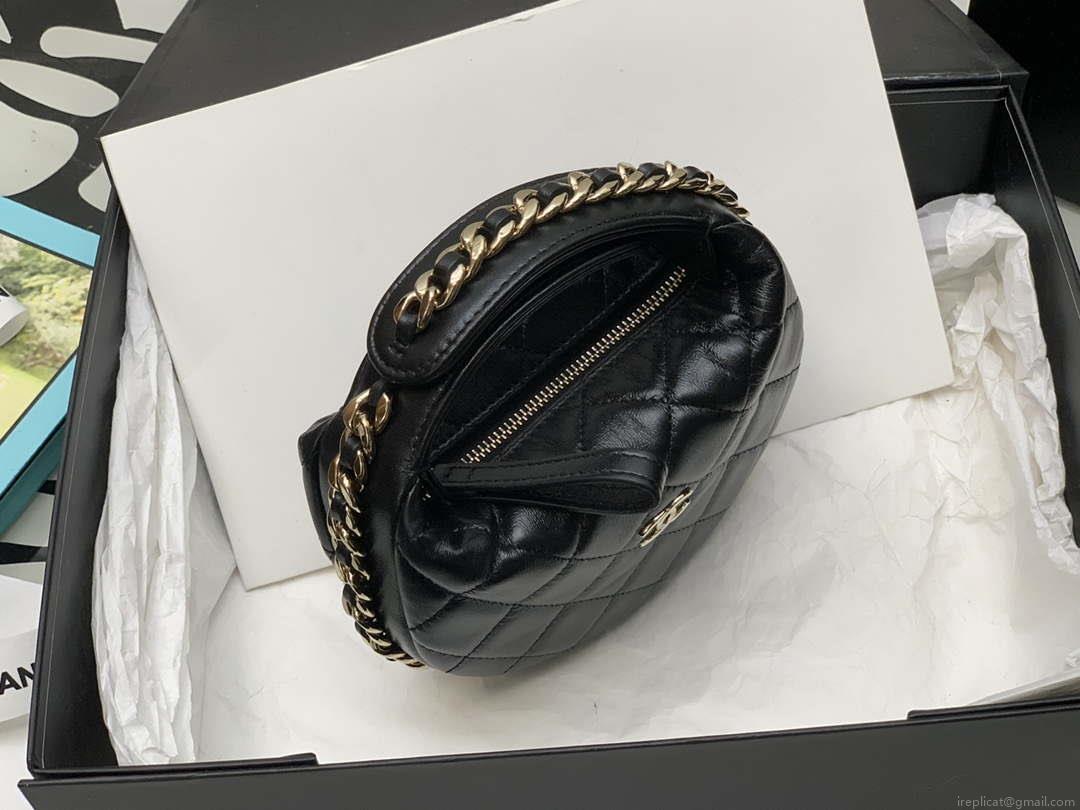 Chanel AP3095 Pouch Lambskin & Gold-Tone Metal Black