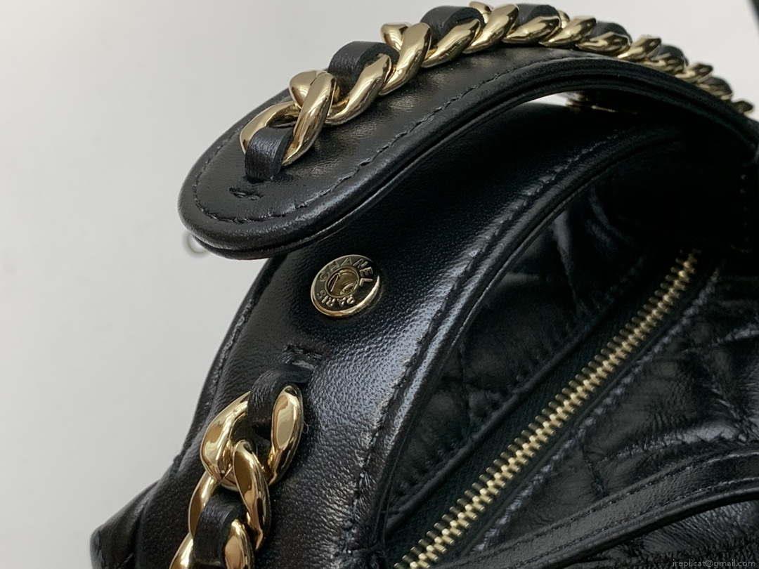 Chanel AP3095 Pouch Lambskin & Gold-Tone Metal Black