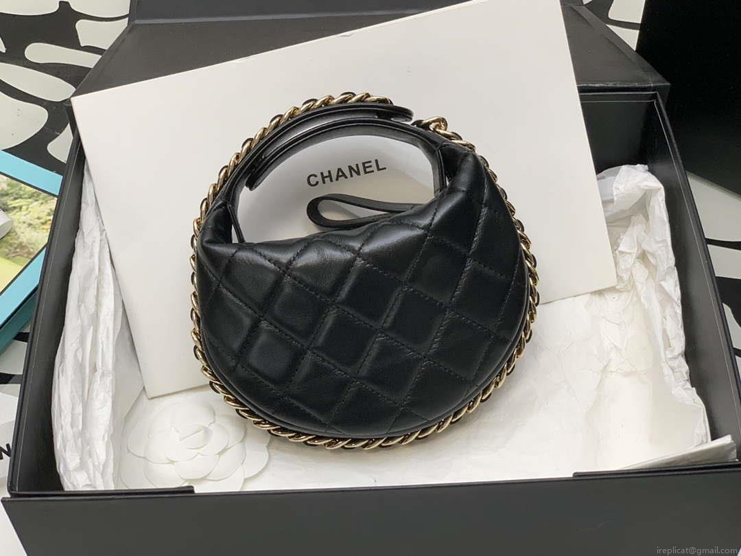 Chanel AP3095 Pouch Lambskin & Gold-Tone Metal Black