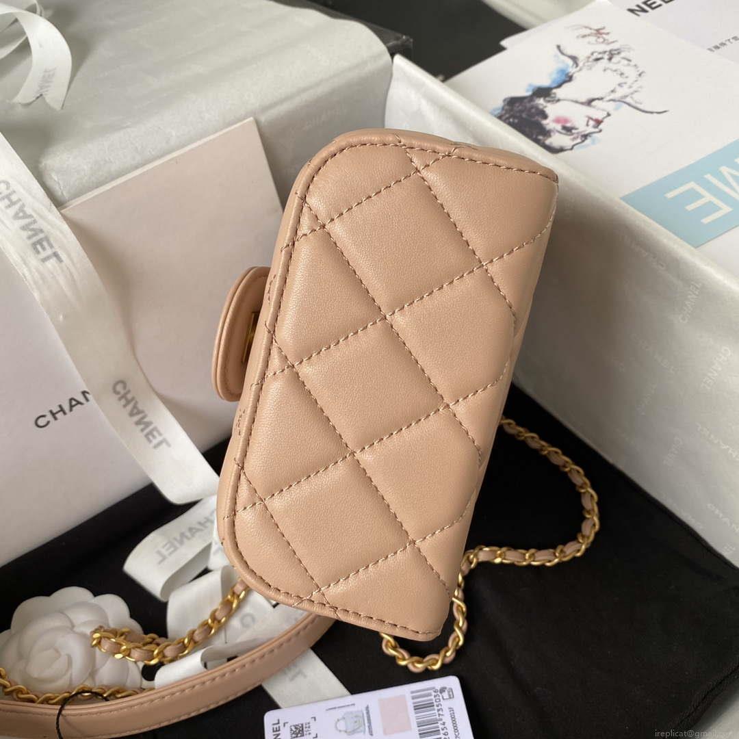 Chanel AS3973 Small Vanity Case Lambskin bag Nude Pink
