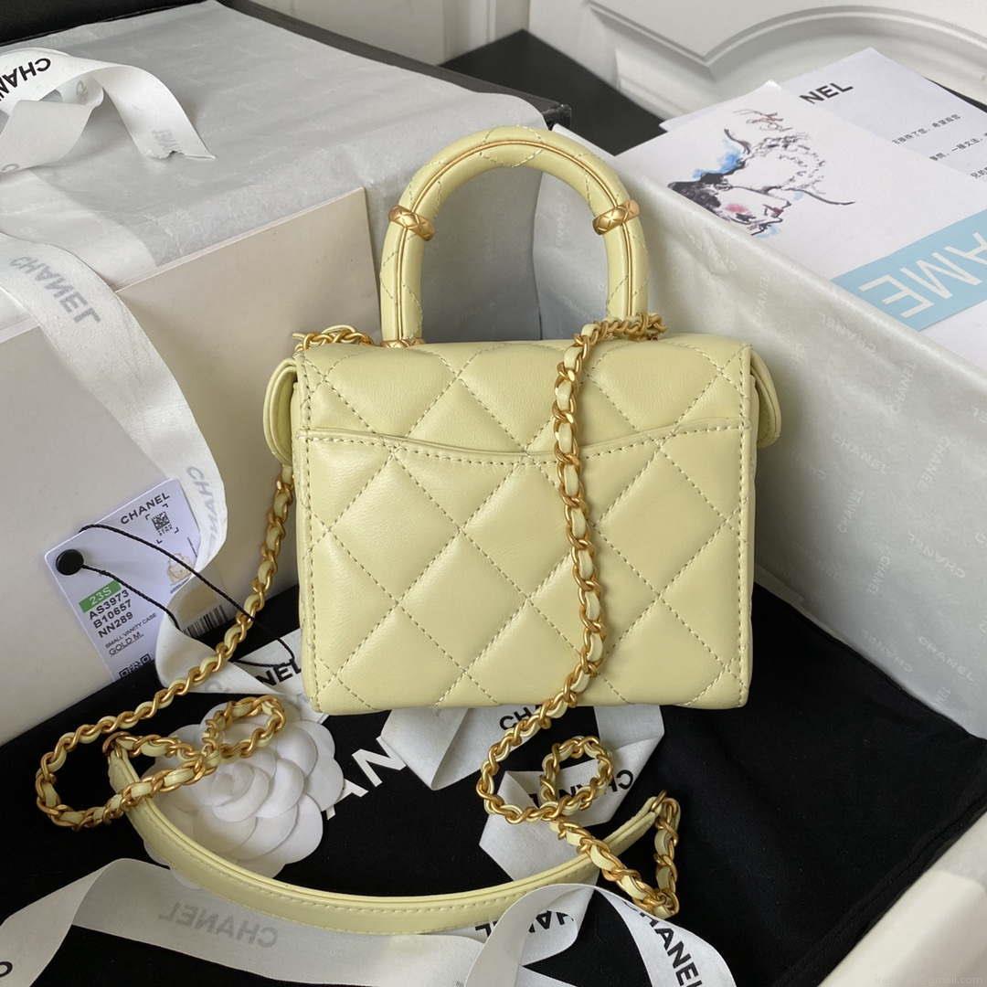 Chanel AS3973 Small Vanity Case Lambskin bag Yellow