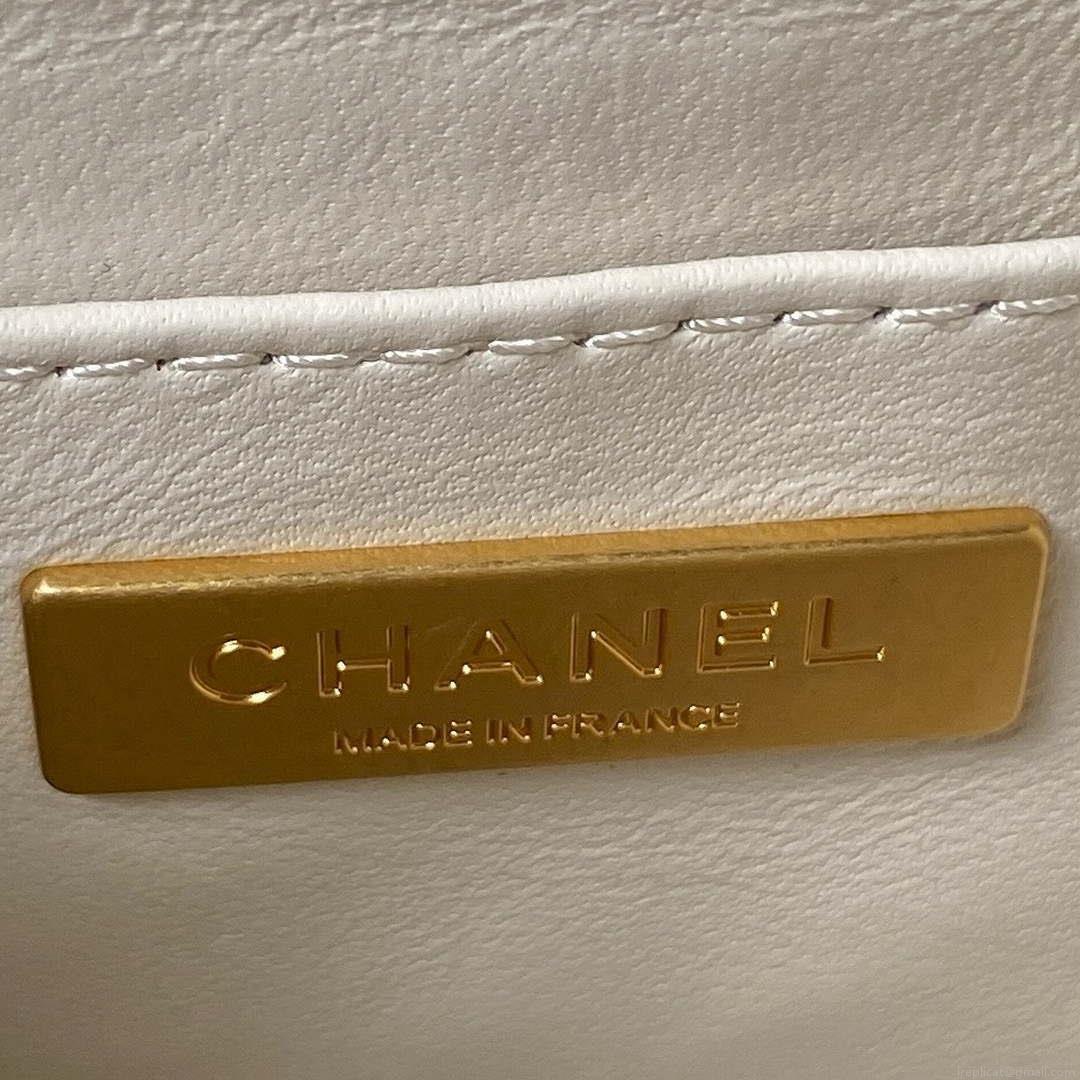 Chanel AS3973 Small Vanity Case Lambskin bag White