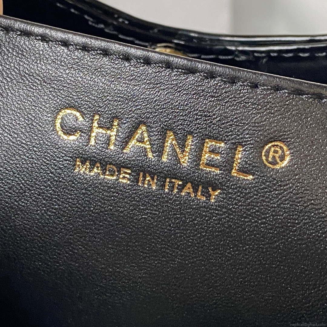 Chanel AS4133 mini Bi-color Chain patent leather Bag Yellow