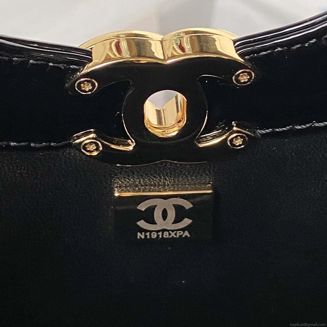 Chanel AS4133 mini Bi-color Chain patent leather Bag Rose Red