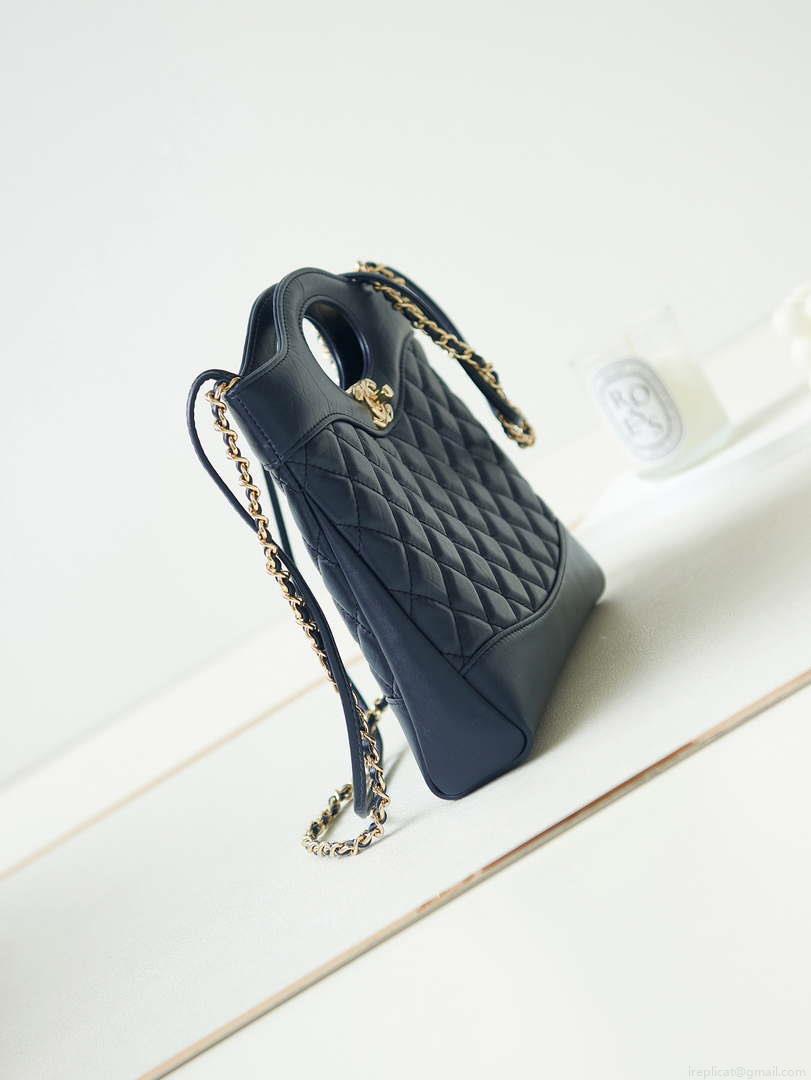 Chanel 31 mini Shopping Chain Lambskin leather AS4133 Bag Navy Blue