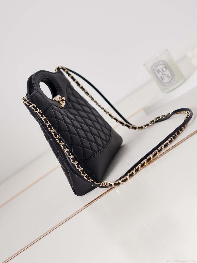 Chanel 31 mini Shopping Chain Lambskin leather AS4133 Bag Black