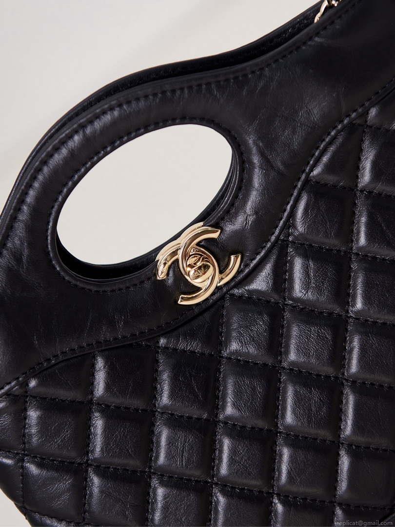 Chanel 31 mini Shopping Chain Lambskin leather AS4133 Bag Black