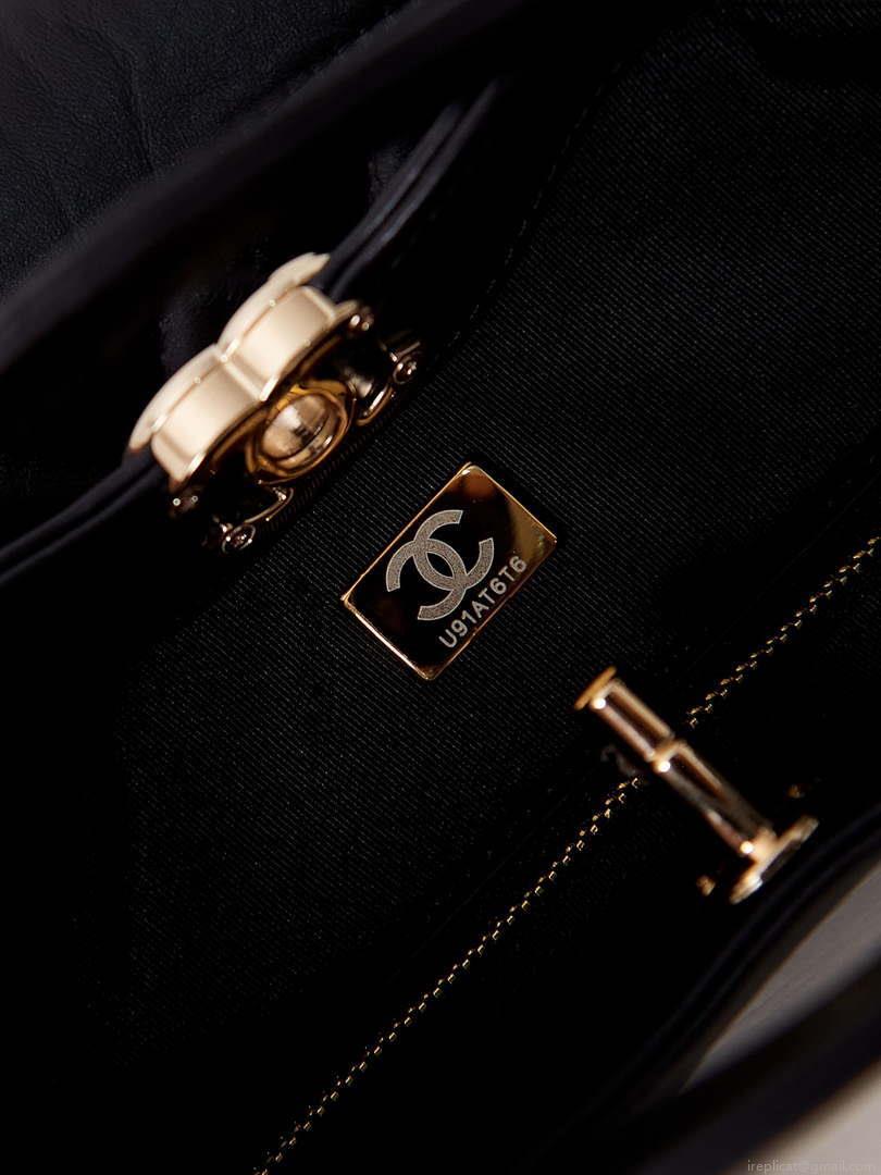 Chanel 31 mini Shopping Chain Lambskin leather AS4133 Bag Black