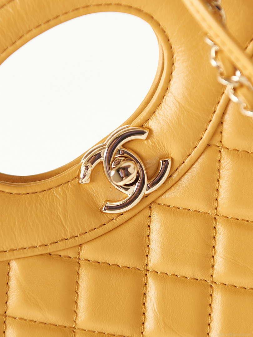 Chanel 31 mini Shopping Chain Lambskin leather AS4133 Bag Yellow