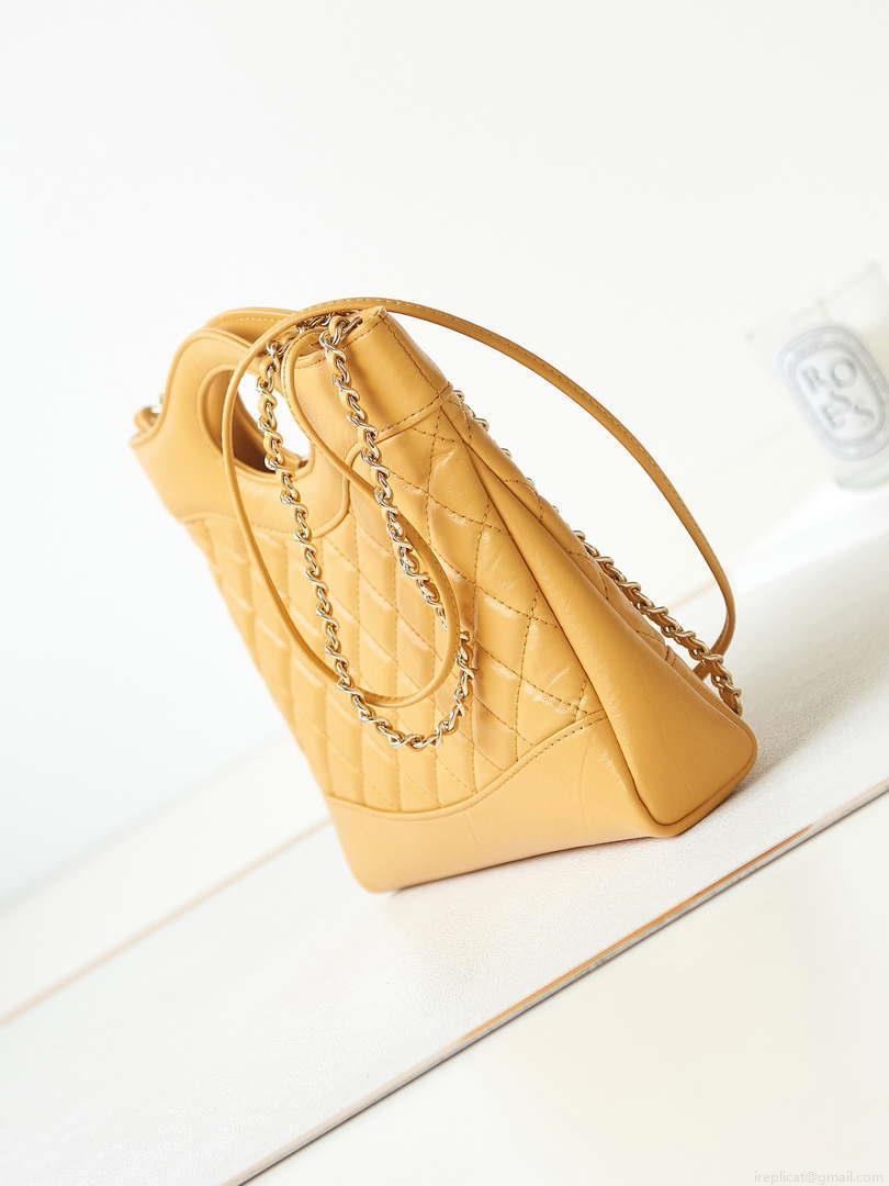 Chanel 31 mini Shopping Chain Lambskin leather AS4133 Bag Yellow