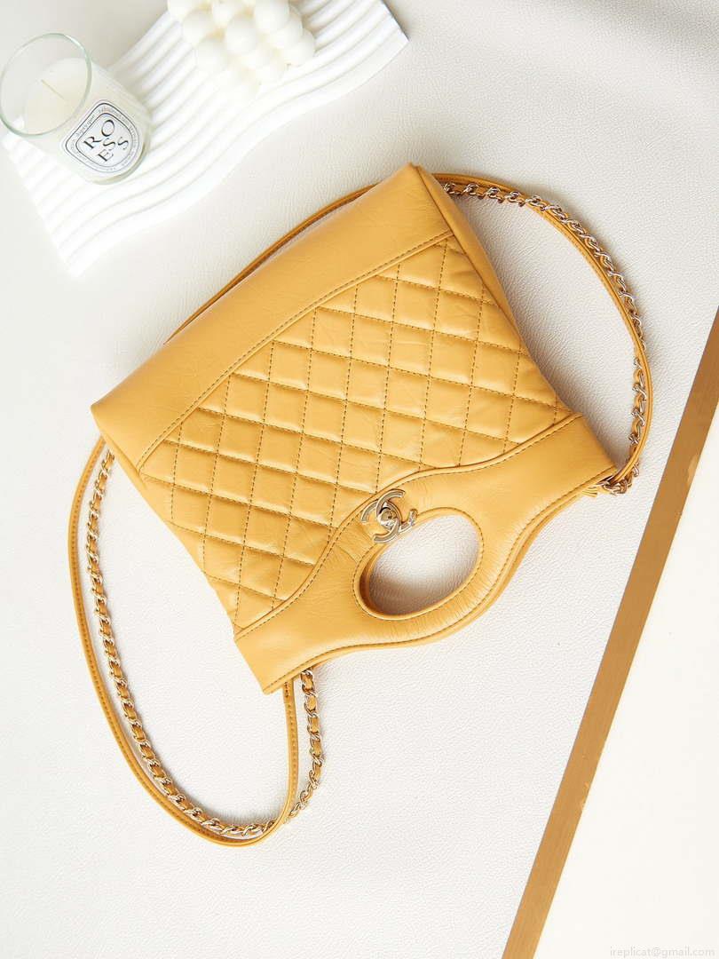 Chanel 31 mini Shopping Chain Lambskin leather AS4133 Bag Yellow
